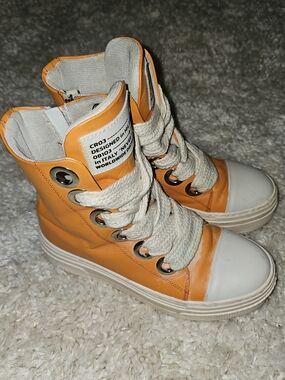 Cristian Zerotre Calipso 300 Orange / White Size 37 Made In Italy Big Laces